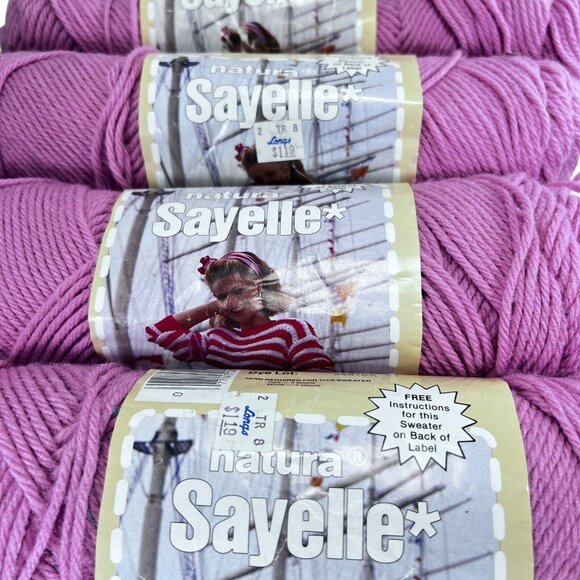 Natura Sayelle Other - Natura Sayelle Yarn Light Rose Pink Lot of 4 Skeins 4 Ply Worsted Acrylic